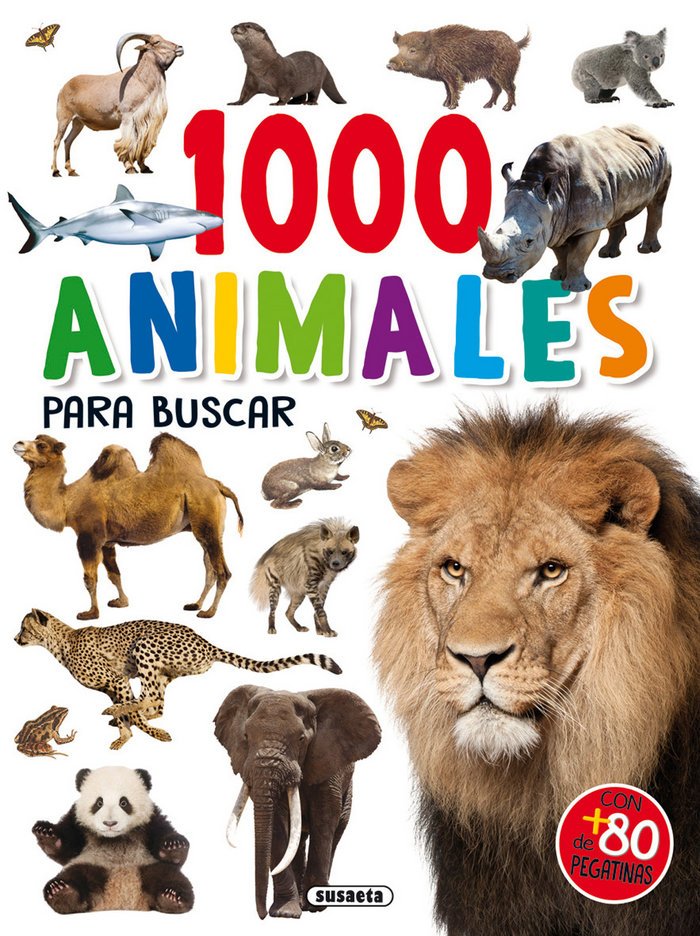 !000 animales para buscar. Album con pegatinas de animales para jugar