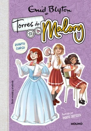 portada quinto curso en Torres de Malory de Enid Blyton