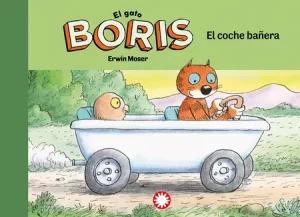 portada cuento el gato Boris el coche bañera cuento ilustrado para primeros lectores