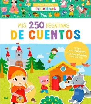 portada álbum de pegatinas para niños " mis 250 pegatinas de cuentos"