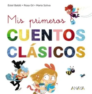 portada mis primeros cueentos clásicos con letra de palo o mayúsculas y minúsculas para aprender a leer. Compra en Erase un cuento