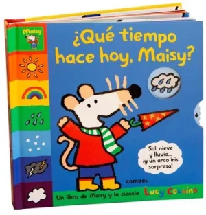 Portada cuento para bebes ue tiempo hace hoy Maisy con desplegables